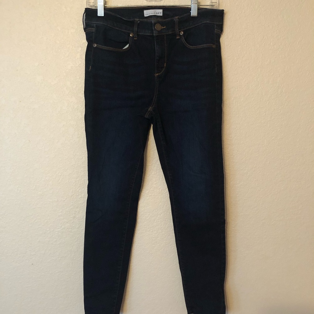 LOFT Dark Blue Skinny Jeans- Legging
